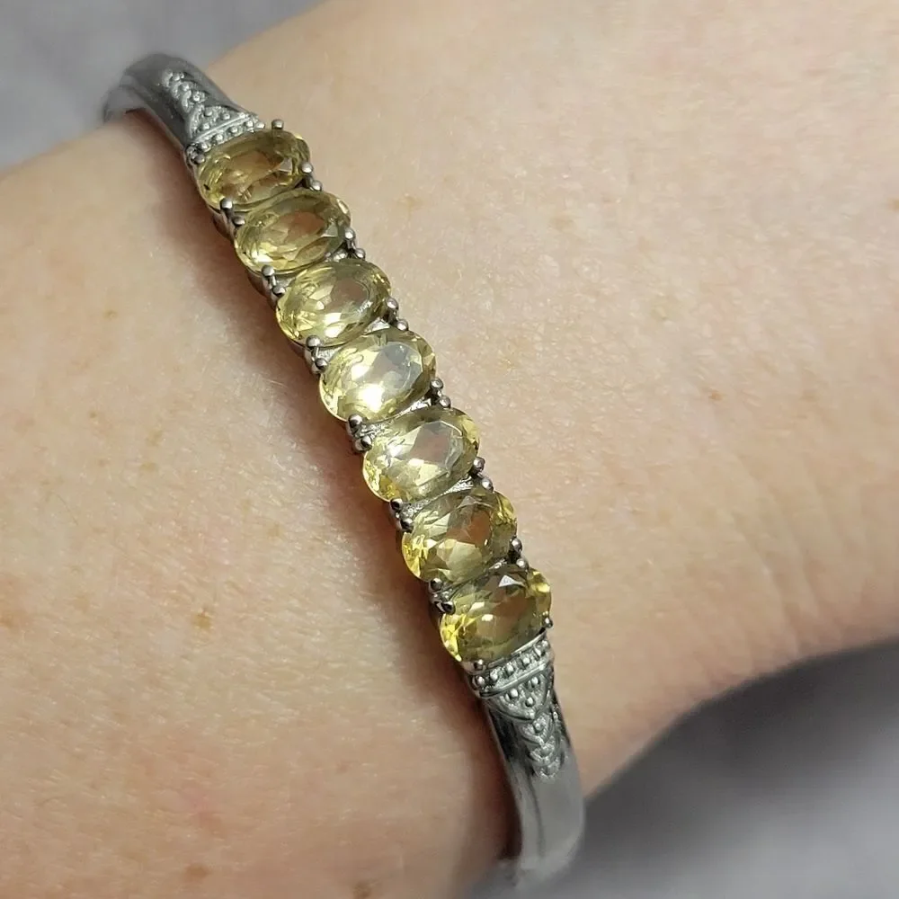 Brazilian Citrine Bangle Bracelet